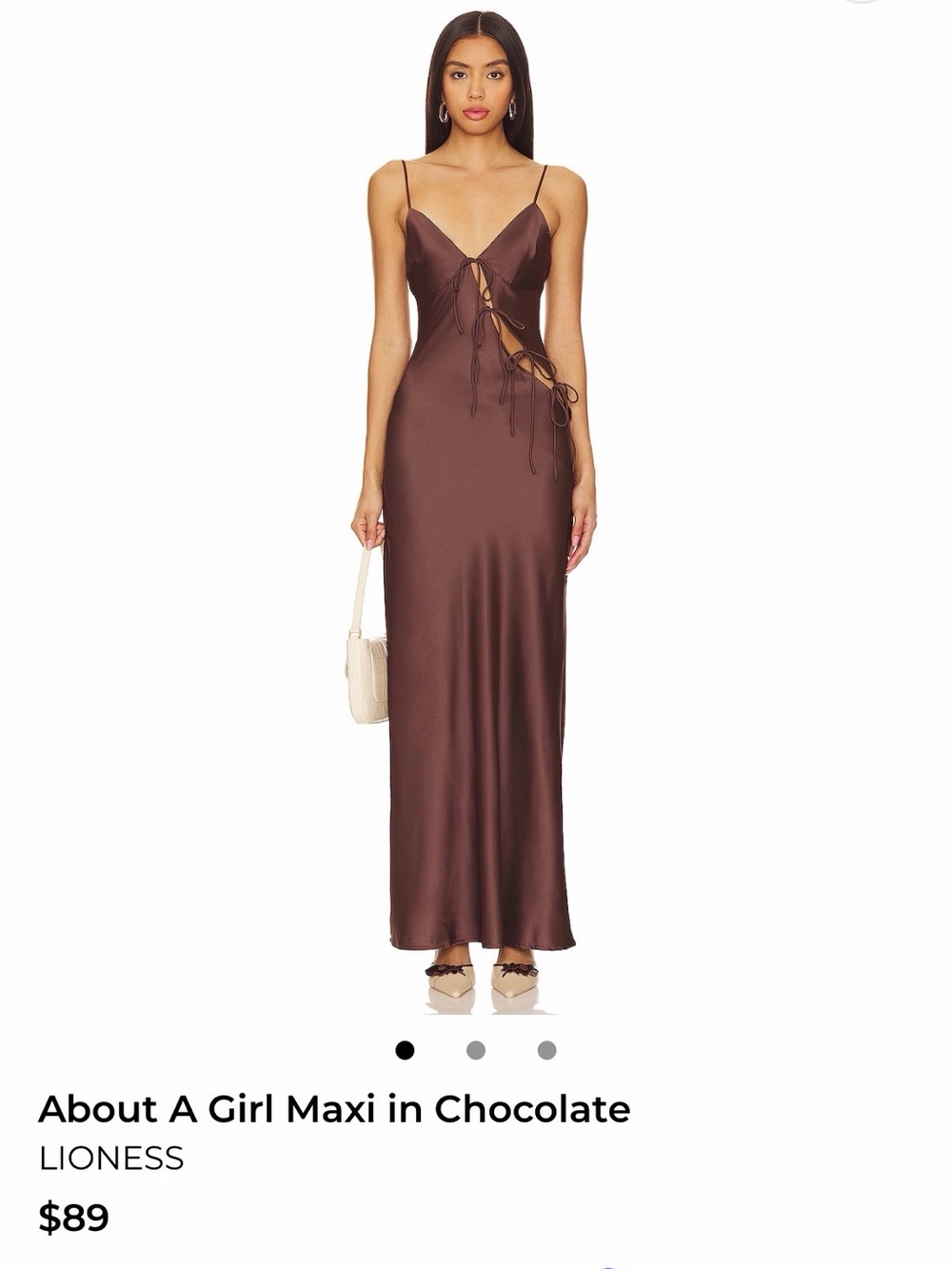 LIONESS About A Girl Maxi Dress (Chocolate)